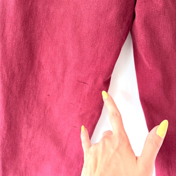 30 waist 1970s Dark Red Bell Bottom Jeans, Mid Rise Saks Fifth Ave - Picture 4 of 7